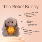 Breathing Bunny Plush, Soothing Sensory Toy with Music