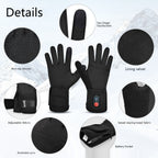 Rechargeable Heated Gloves for Men and Women, Outdoor Winter