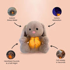 Breathing Bunny Plush, Soothing Sensory Toy with Music