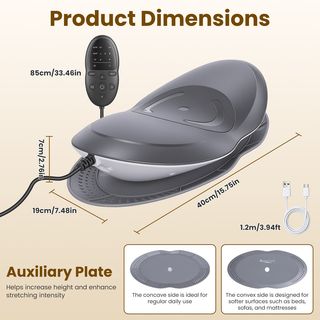 Electric Lumbar Back Stretcher with Air Lift, Heat & Vibration