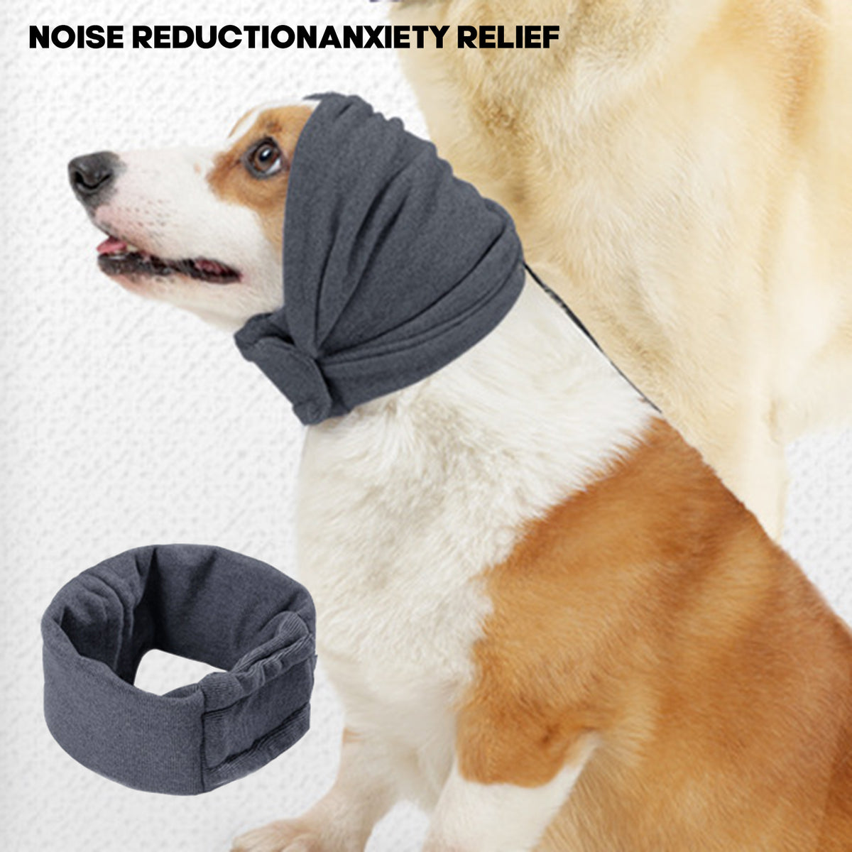 Pet Ear Muff Hoodie, Noise Cover Head Wrap for Dogs and Cats