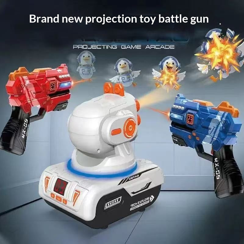 Laser Tag Gun Set with Red and Blue Projector Guns