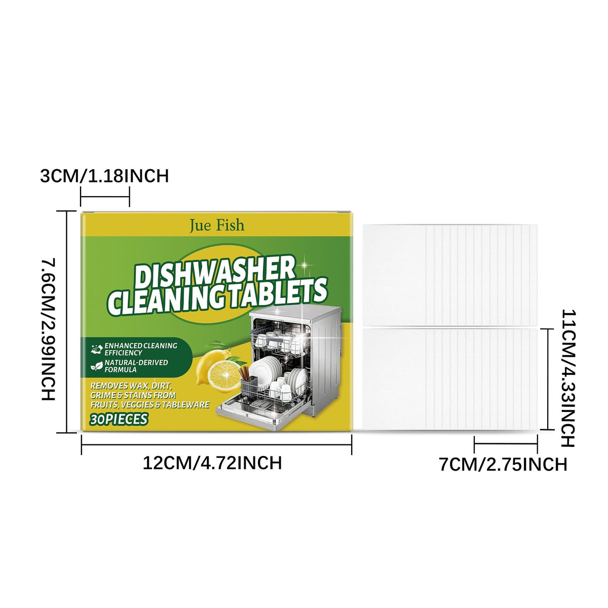 Dishwasher Cleaning Tablets, 30 Pieces