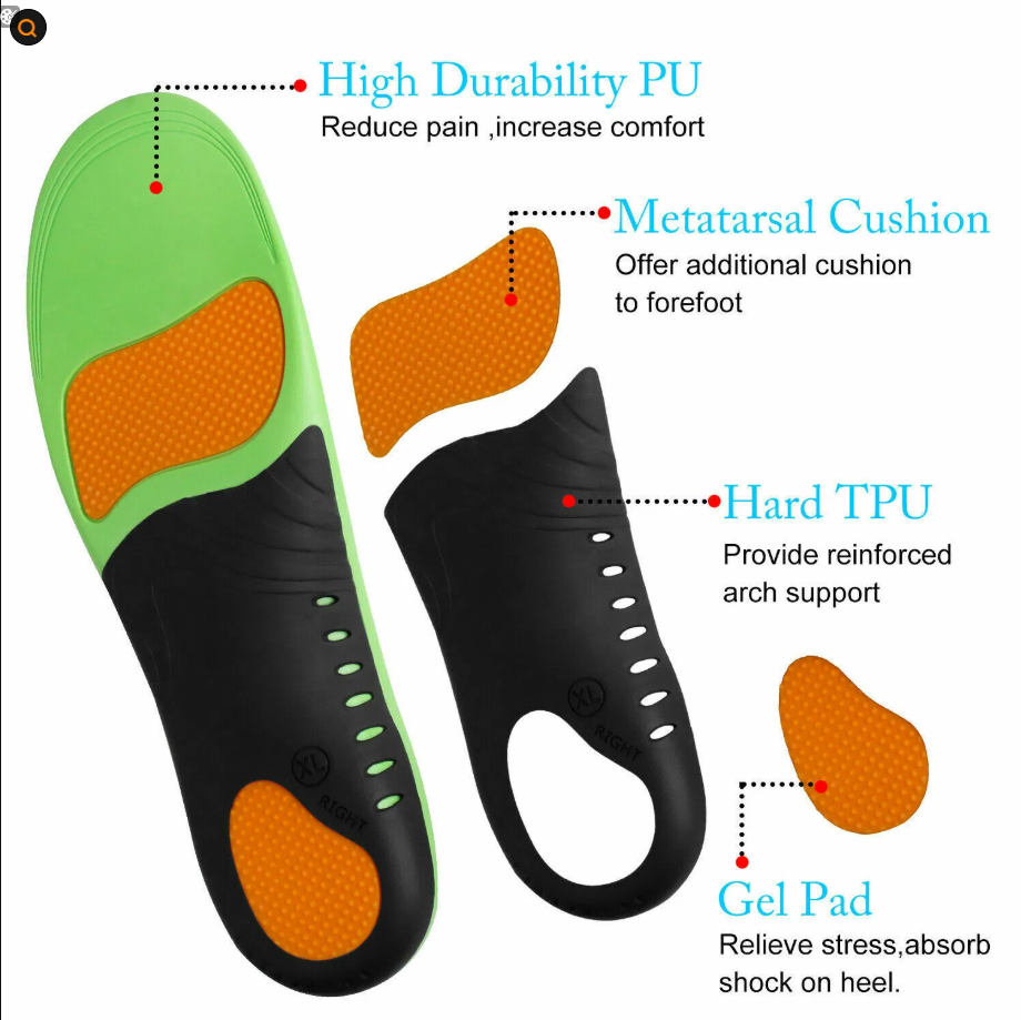 Orthotic Arch Support Insoles for Flat Feet and High Arches