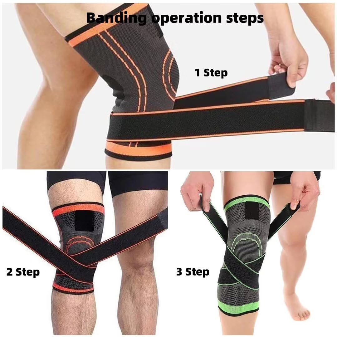 Adjustable Knee Support Wrap with Compression Straps, Unisex