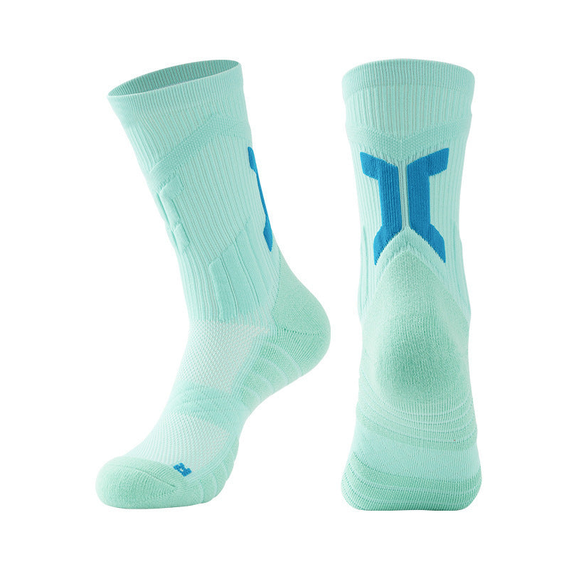 Thick Cushioned Crew Socks, High Top Terry Sole Sports Socks