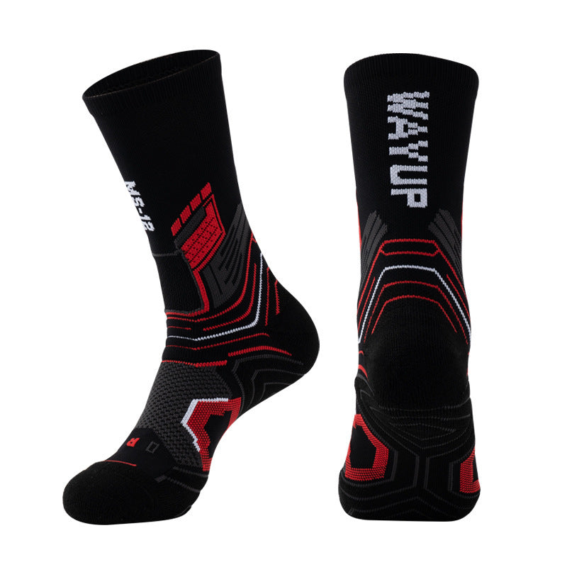 Thick Cushioned Crew Socks, High Top Terry Sole Sports Socks