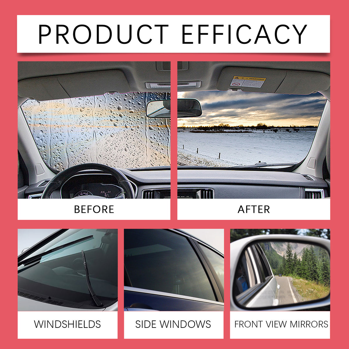 Car Glass Oil Film Cleaner Brush, Windshield Cleaner Tool