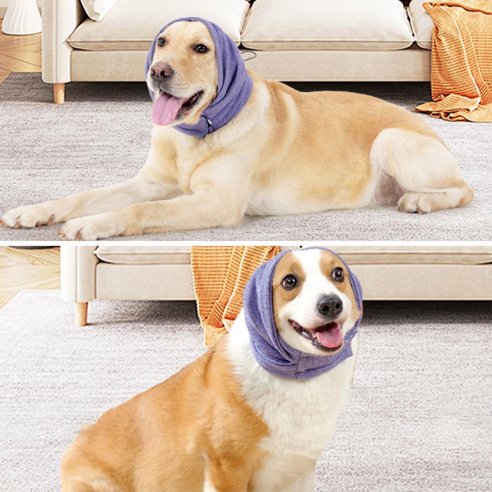 Pet Ear Muff Hoodie, Noise Cover Head Wrap for Dogs and Cats