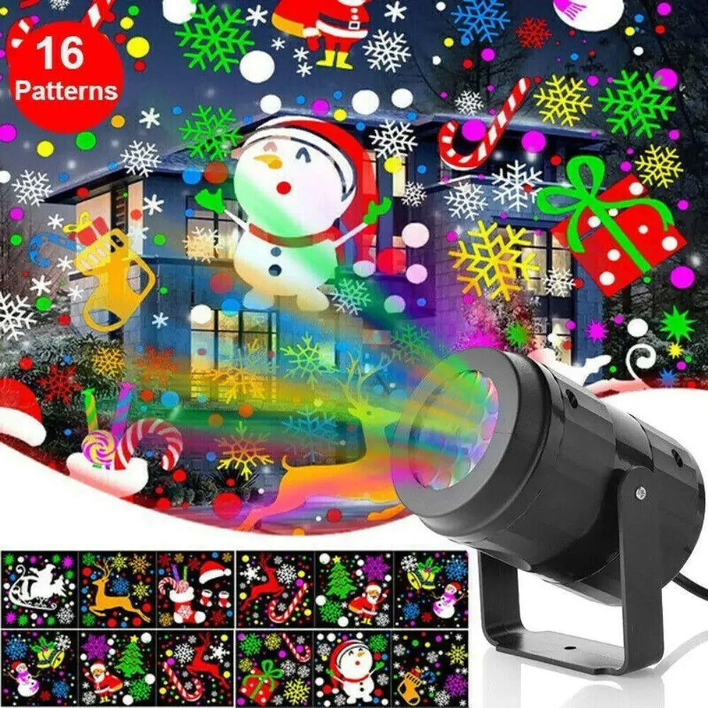 Christmas Projector Light, Rotating Snowflake LED Outdoor Decor