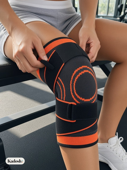 Adjustable Knee Support Wrap with Compression Straps, Unisex