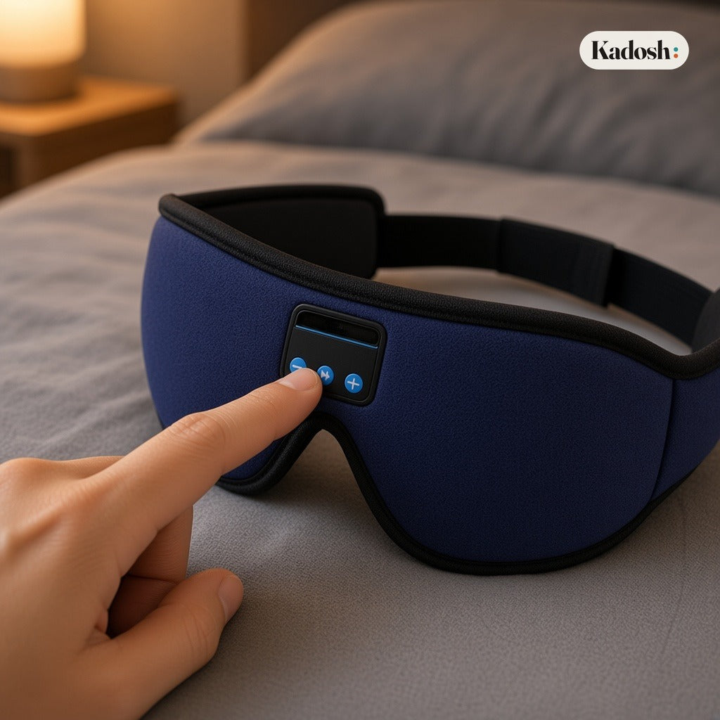 Bluetooth Sleep Mask with Built-in Speakers, Blackout