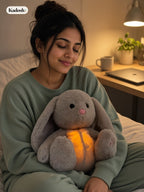 Breathing Bunny Plush, Soothing Sensory Toy with Music