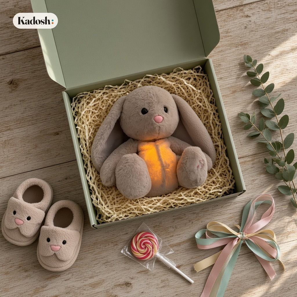 Breathing Bunny Plush, Soothing Sensory Toy with Music