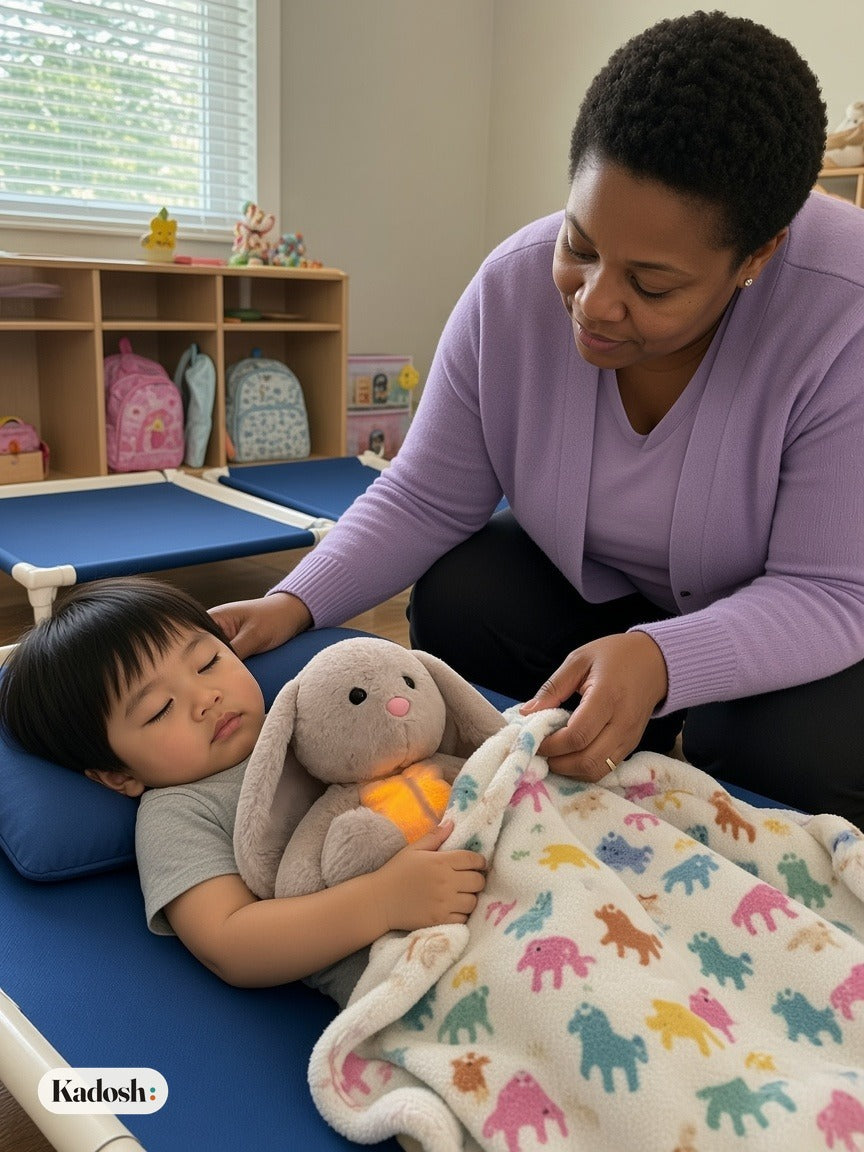 Breathing Bunny Plush, Soothing Sensory Toy with Music