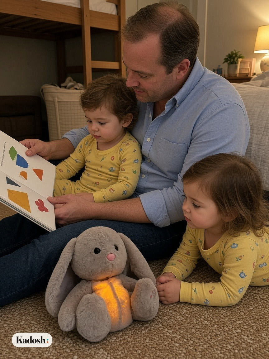 Breathing Bunny Plush, Soothing Sensory Toy with Music