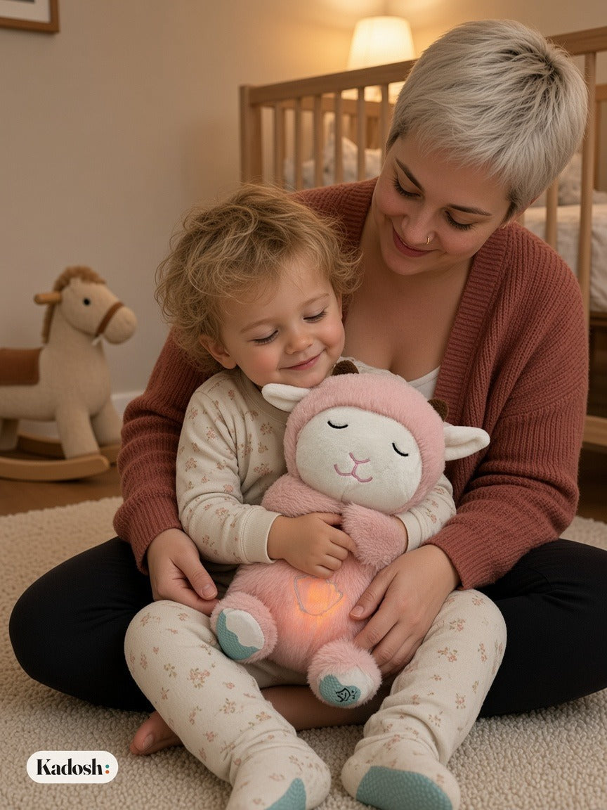 Breathing Lamb Plush Toy with Soothing Sleep Music