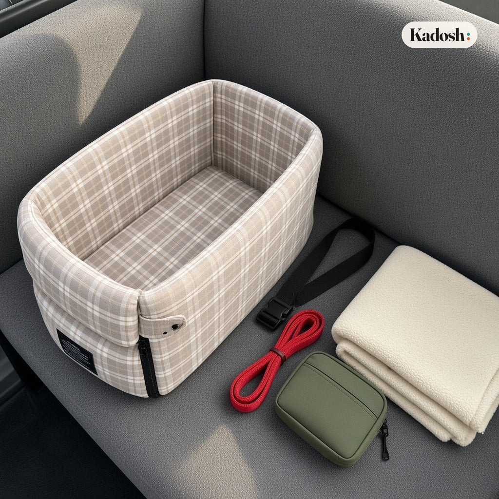 Car Armrest Pet Seat for Small Cats and Dogs, Nonslip