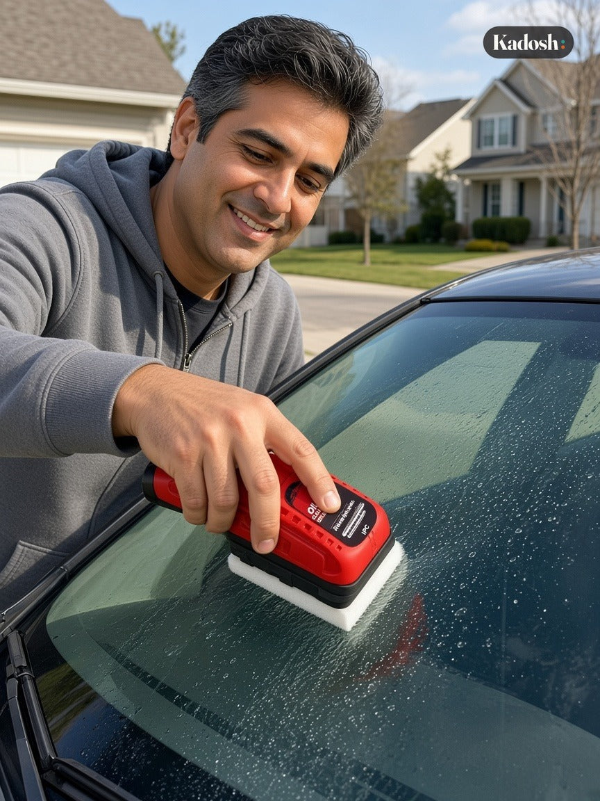 Car Glass Oil Film Cleaner Brush, Windshield Cleaner Tool