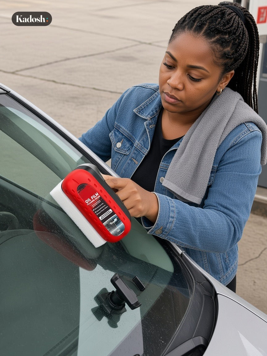 Car Glass Oil Film Cleaner Brush, Windshield Cleaner Tool