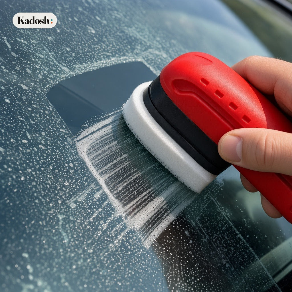 Car Glass Oil Film Cleaner Brush, Windshield Cleaner Tool