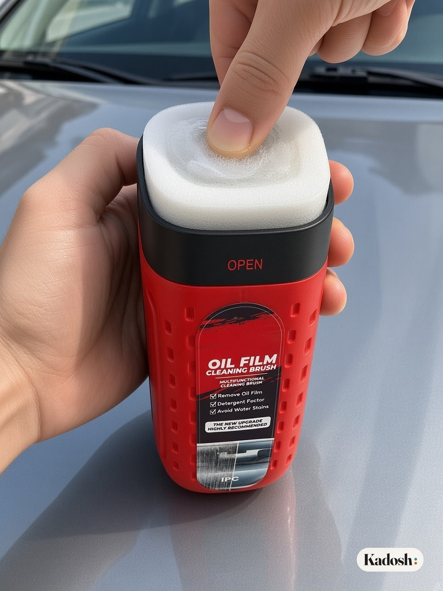 Car Glass Oil Film Cleaner Brush, Windshield Cleaner Tool