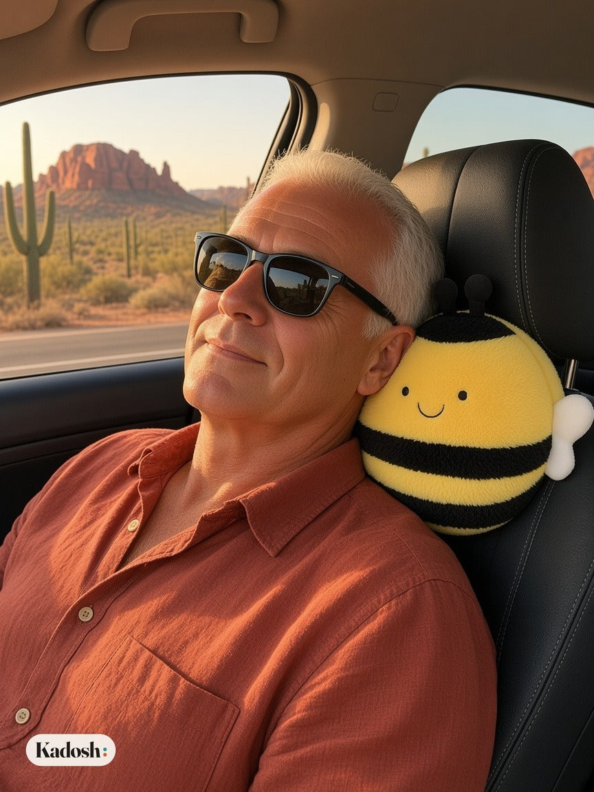 Car Neck Pillow and Seat Belt Shoulder Pad for Road Trips