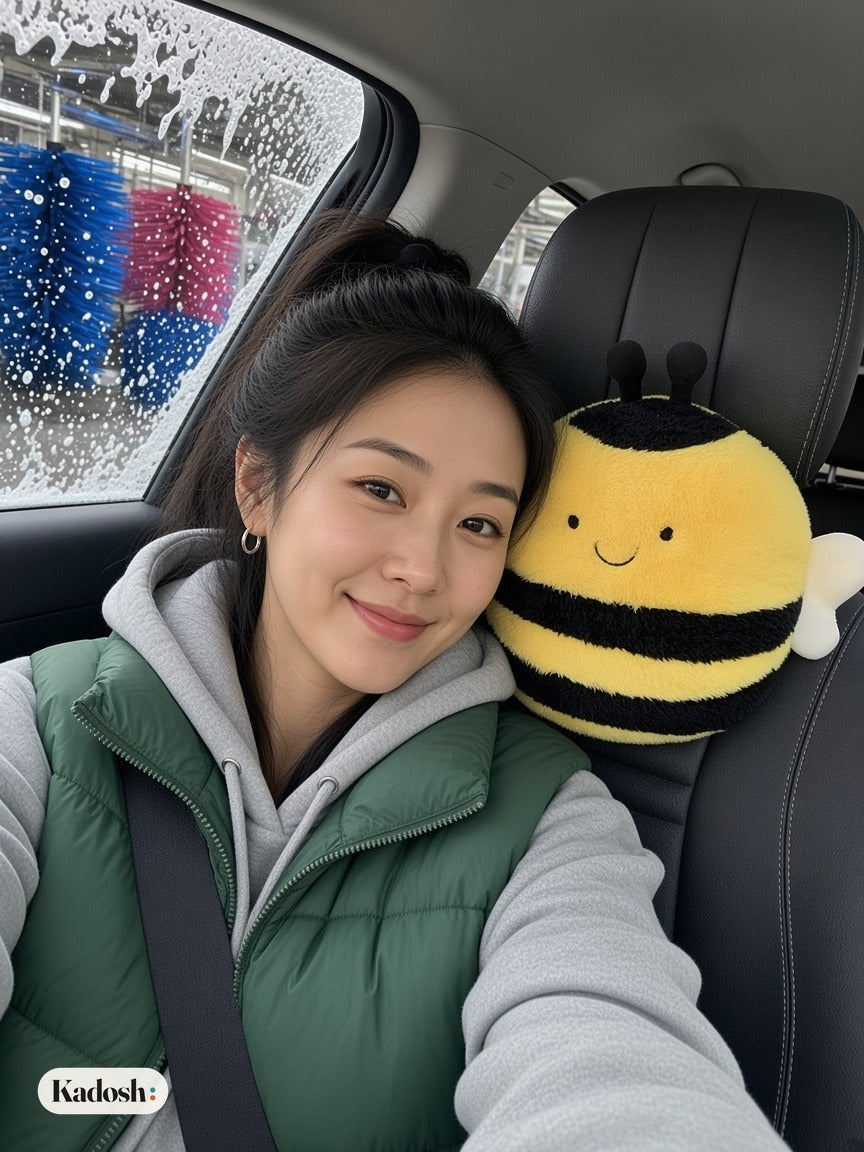 Car Neck Pillow and Seat Belt Shoulder Pad for Road Trips