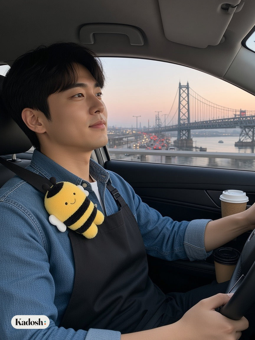 Car Neck Pillow and Seat Belt Shoulder Pad for Road Trips