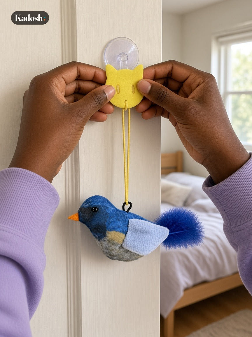 Chirping Bird Cat Toy, Hanging Door Swing Cat Teaser