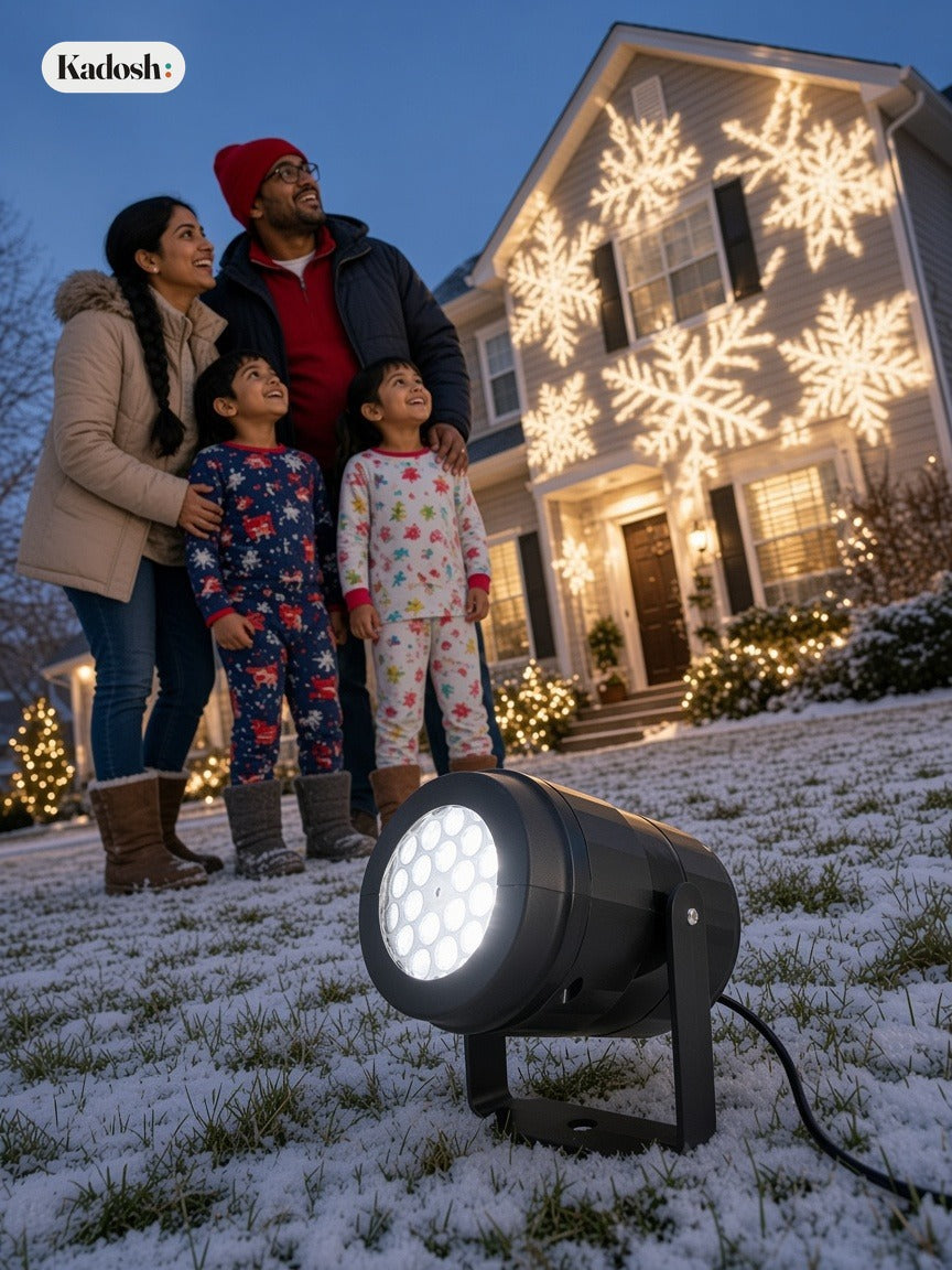 Christmas Projector Light, Rotating Snowflake LED Outdoor Decor