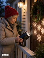 Christmas Projector Light, Rotating Snowflake LED Outdoor Decor