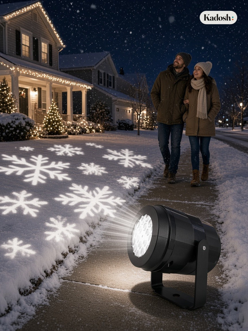 Christmas Projector Light, Rotating Snowflake LED Outdoor Decor