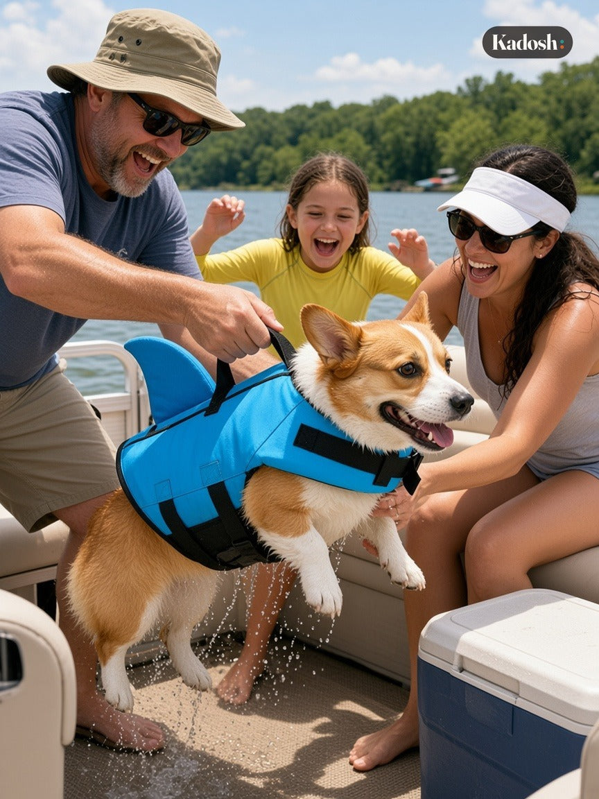 Dog Life Vest, Cute Shark Pet Life Jacket for Swimming