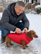 Dog Winter Jacket with Full Zipper, Warm Puppy Coat