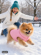 Dog Winter Jacket with Full Zipper, Warm Puppy Coat