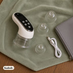 Electric Cupping Massager with 4 Cups for Face and Body