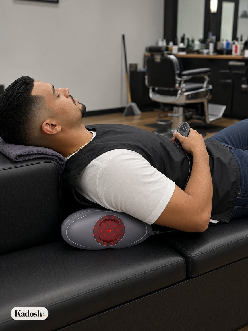 Electric Lumbar Back Stretcher with Air Lift, Heat & Vibration