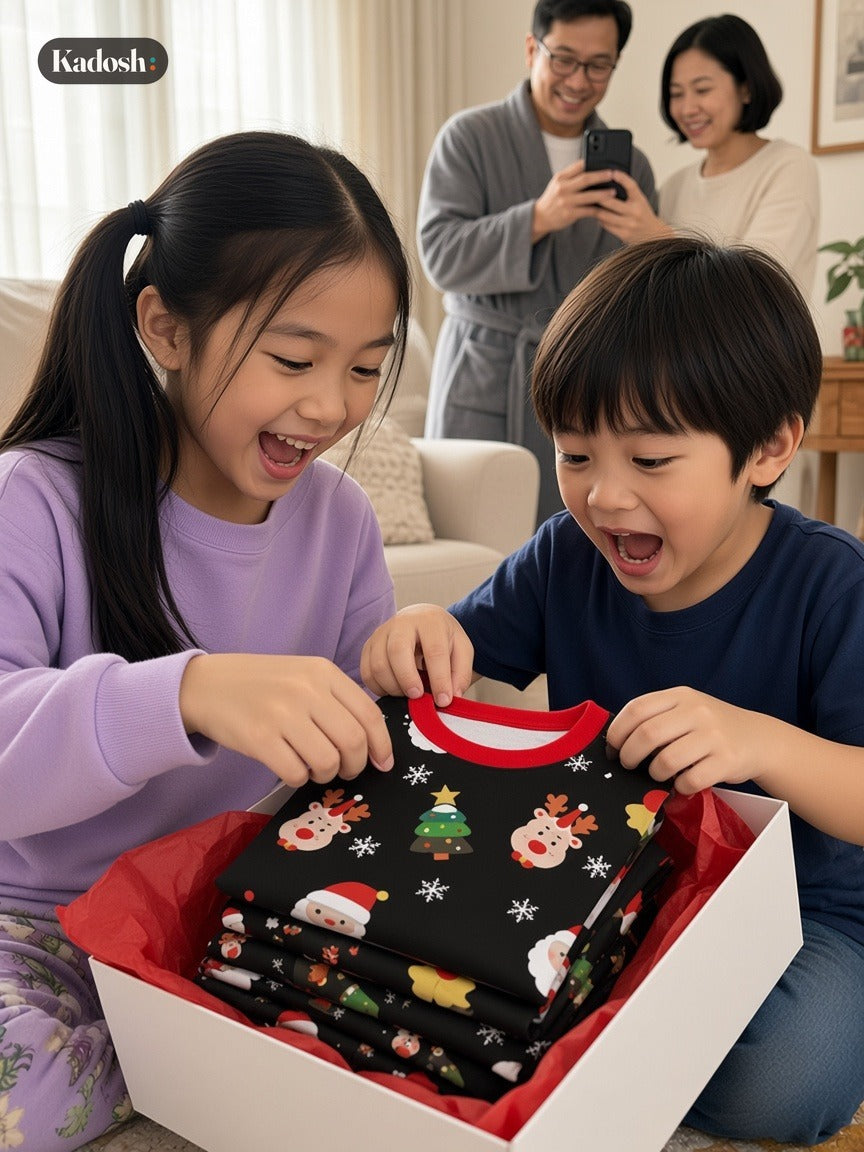 Family Matching Christmas Pajamas Set, Cotton Xmas PJs