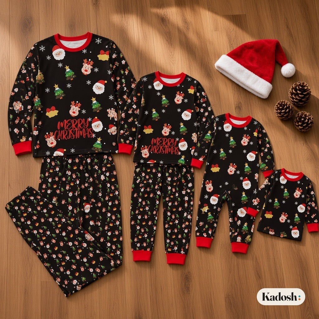 Family Matching Christmas Pajamas Set, Cotton Xmas PJs