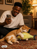 Flopping Fish Cat Toy, USB Rechargeable Moving Fish Plush