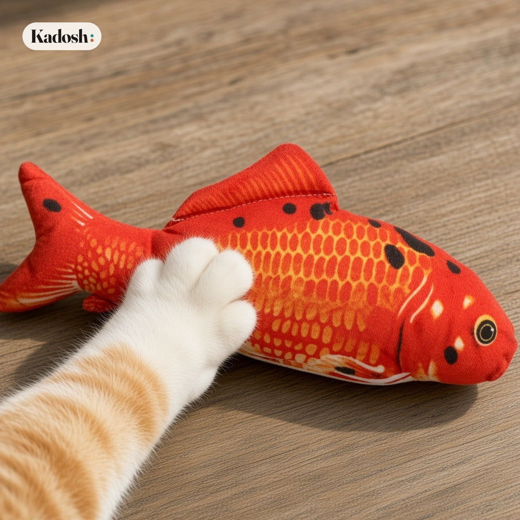 Flopping Fish Cat Toy, USB Rechargeable Moving Fish Plush