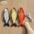 Flopping Fish Cat Toy, USB Rechargeable Moving Fish Plush