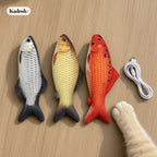 Flopping Fish Cat Toy, USB Rechargeable Moving Fish Plush