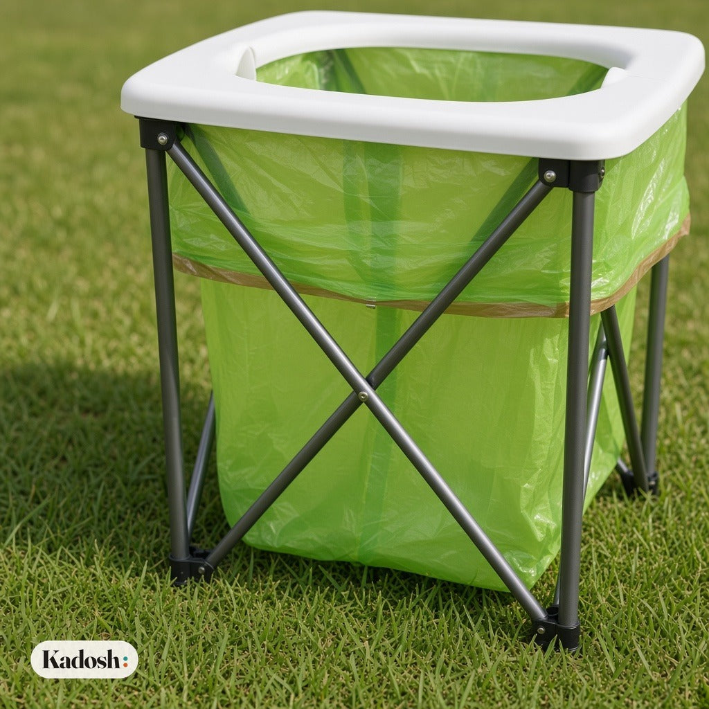 Folding Portable Toilet for Car, Camping, and Emergencies