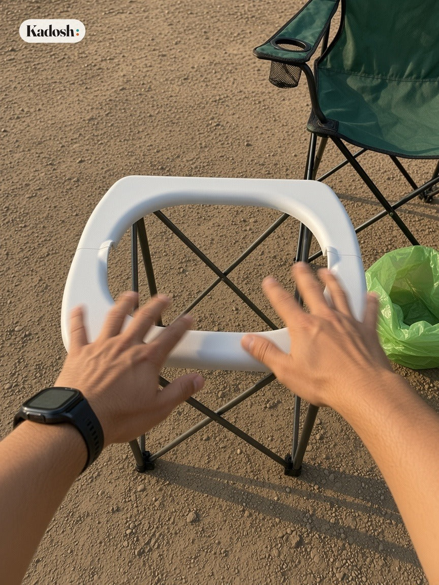 Folding Portable Toilet for Car, Camping, and Emergencies