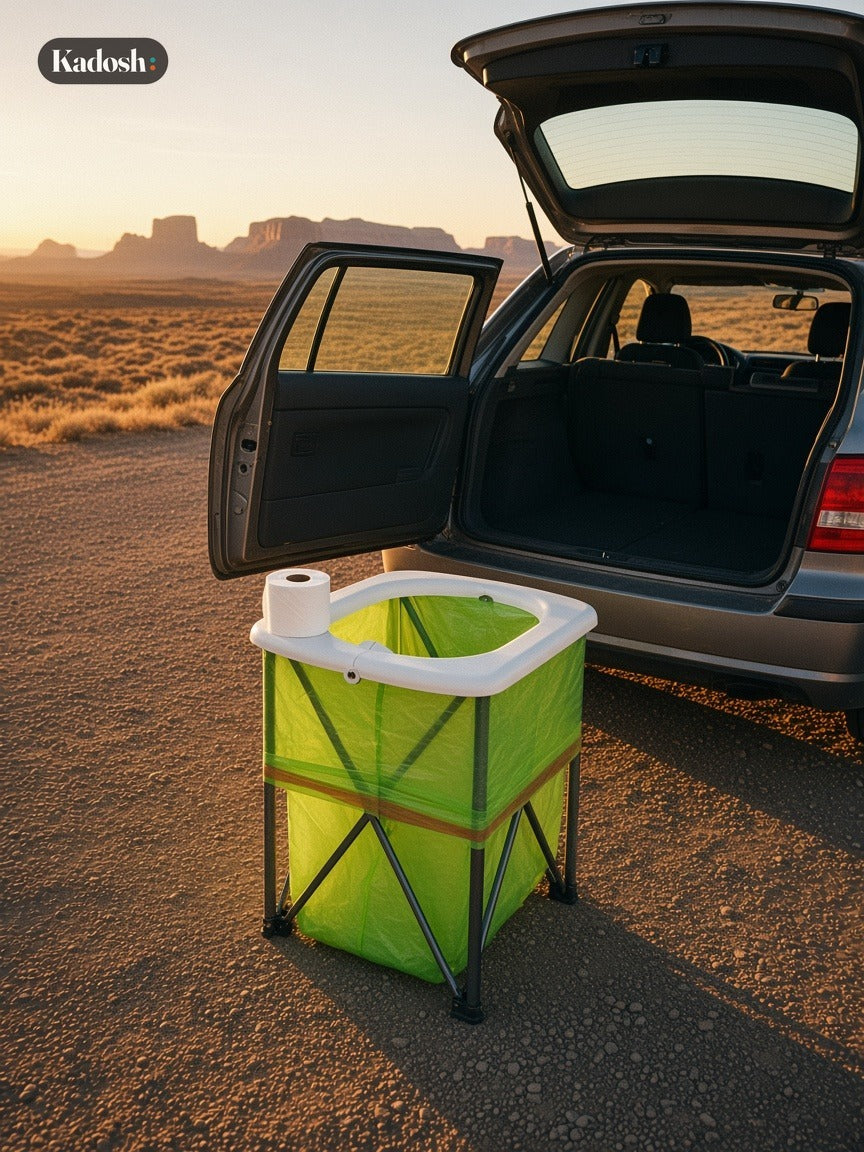 Folding Portable Toilet for Car, Camping, and Emergencies