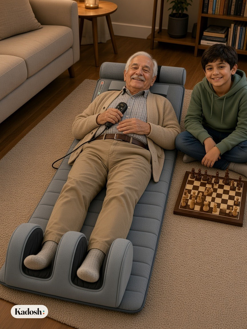 Full Body Heated Vibration Massage Mat with Neck & Foot Massage