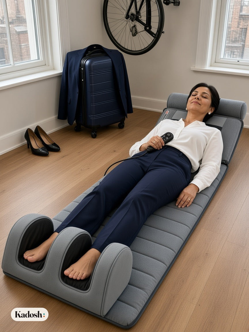 Full Body Heated Vibration Massage Mat with Neck & Foot Massage