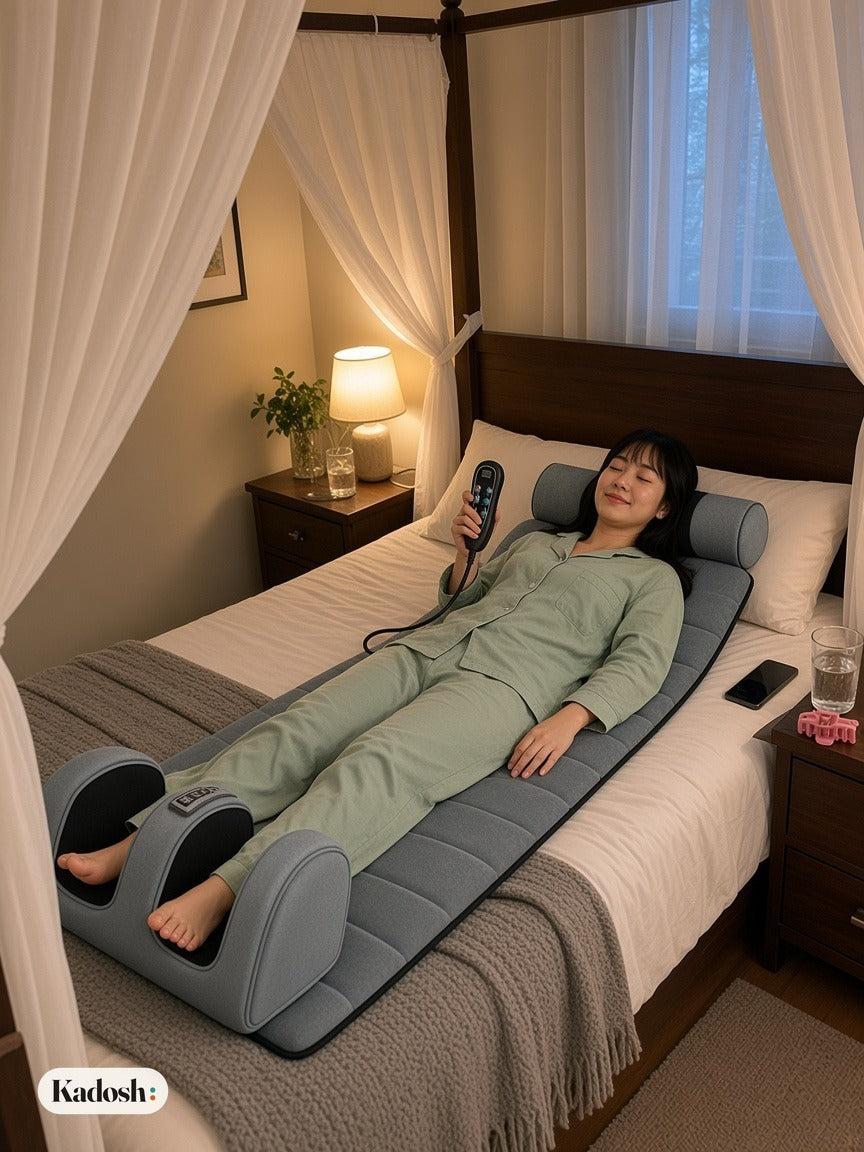 Full Body Heated Vibration Massage Mat with Neck & Foot Massage